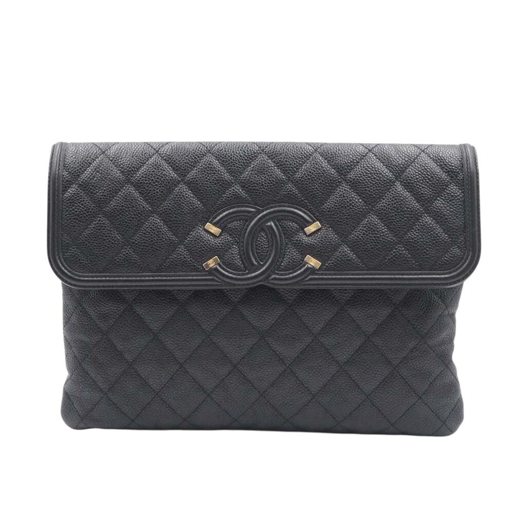 Chanel Caviar Cosmetic Clutch Bag #352880F84B